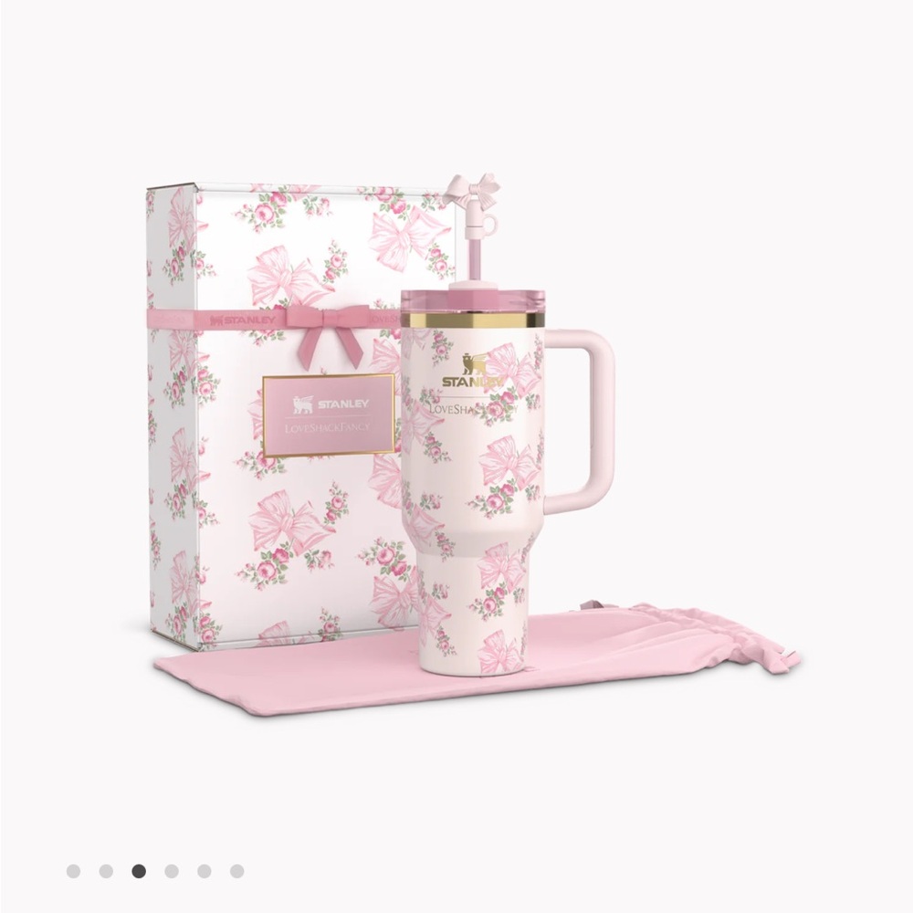 BRAND NEW IN BOX Stanley x LoveShackFancy Holiday Quencher Rosa Beaux Pink